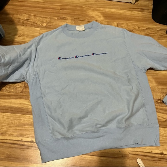 champion baby blue crewneck - Picture 2 of 2